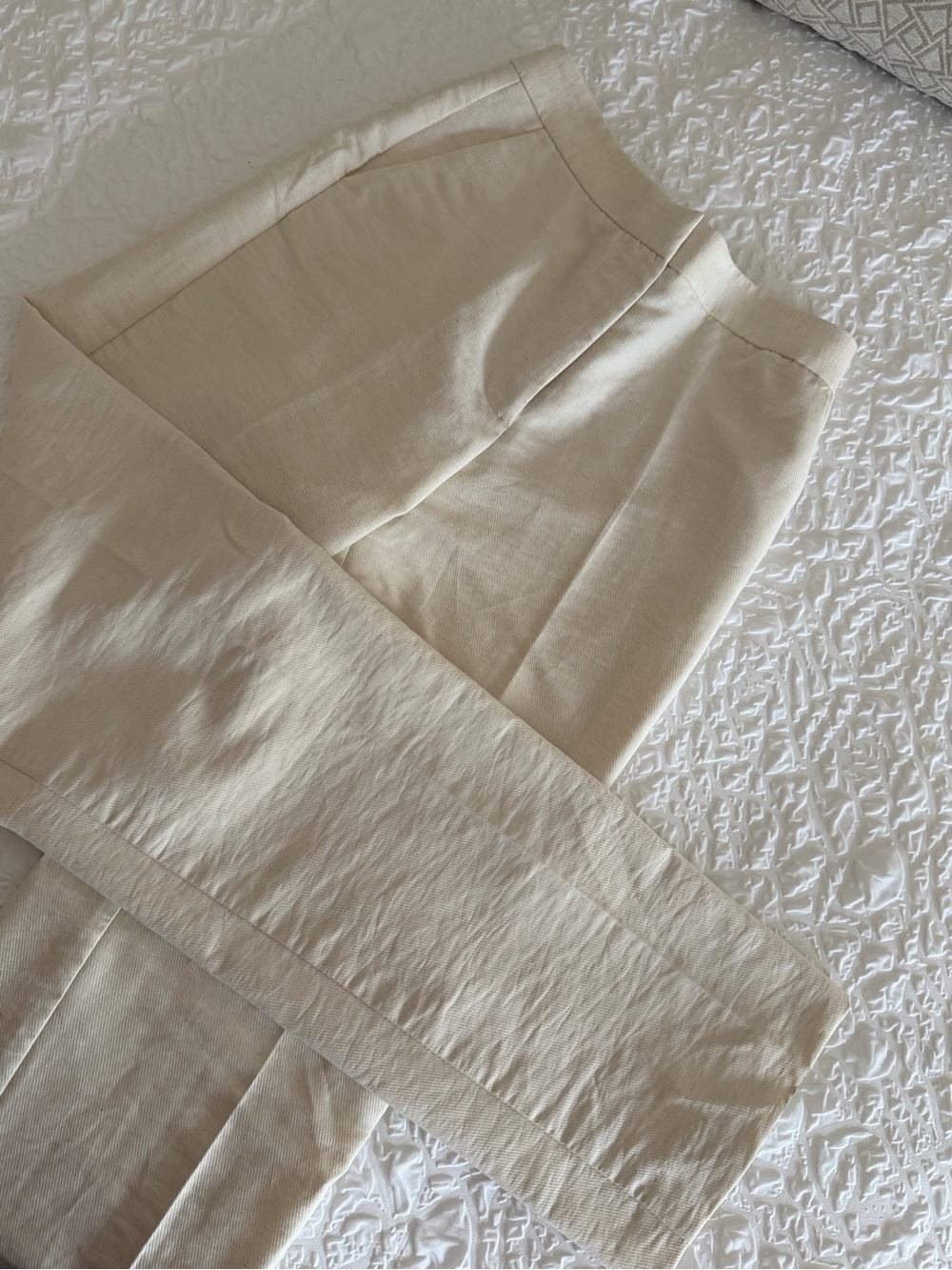 ZARA Cream Cropped pantsuit with Macramé Fringe Detail - Picture 5 of 6